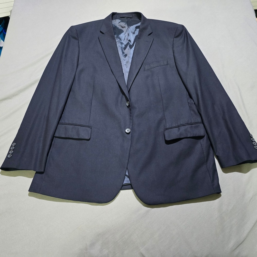Jos A Bank Suit Jacket Mens 46 Long Navy 1905 Tailored Fit Stretch Separates